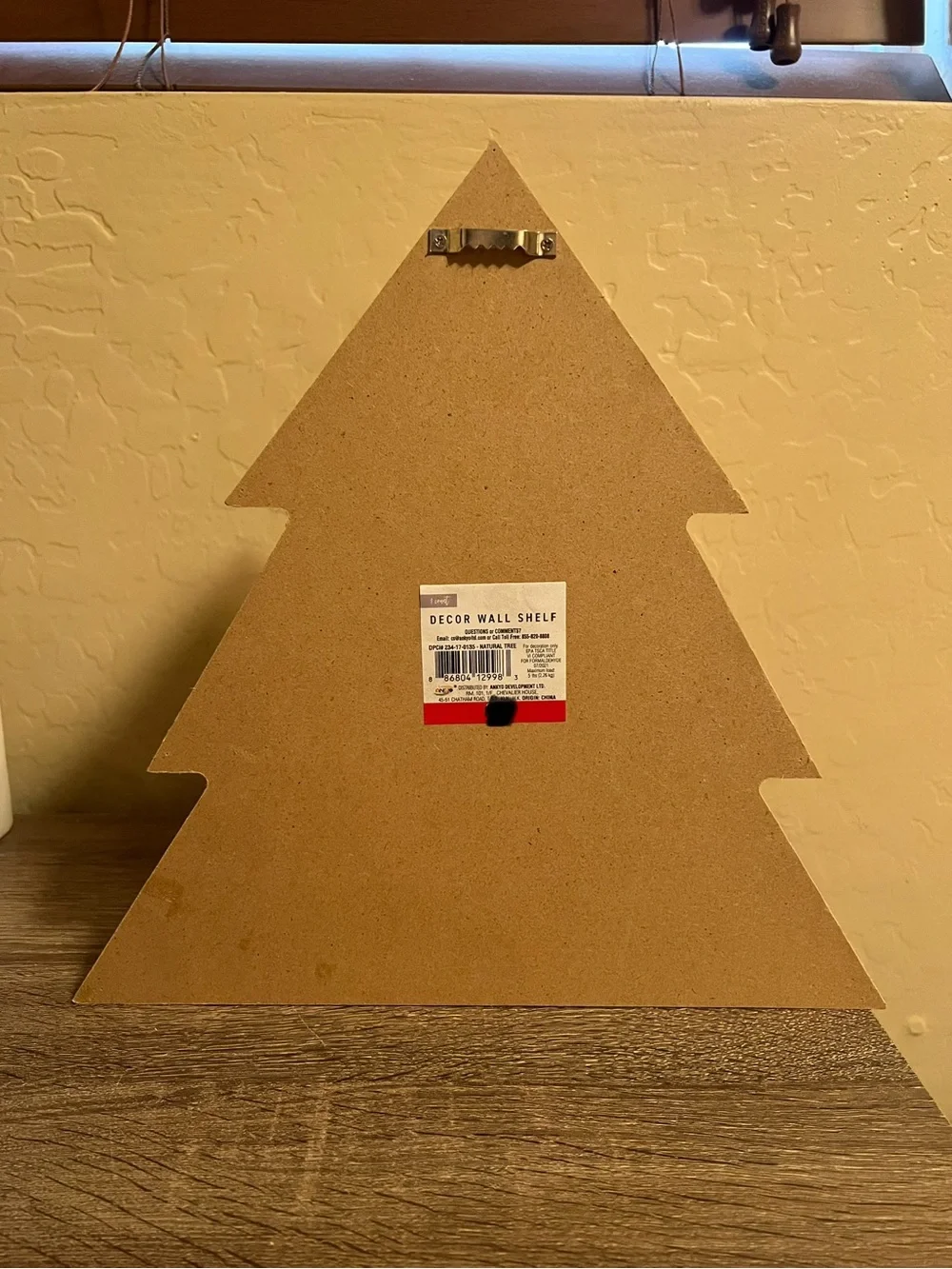 Target Bullseye Christmas Tree Holiday Wood Display Wall Shelf NWT